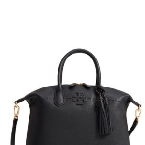 Tory Burch Mcgraw Slouchy Leather Satchel - Black