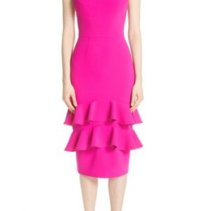 Women's Christian Siriano Ruffle Trim Cocktail Dress