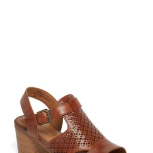 Women's Comfortiva Amber Perforated Block Heel Sandal, Size 8 M - Brown