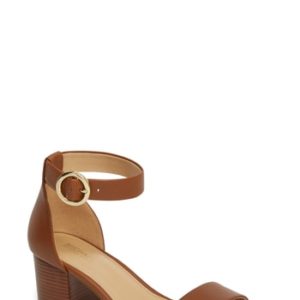 Women's Michael Michael Kors Lena Block Heel Sandal, Size 6 M - Brown