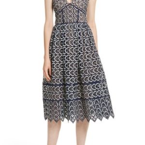 Women's Self-Portrait Azaelea Sweetheart Lace Fit & Flare Dress