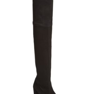 Women's Stuart Weitzman Hiline Over The Knee Boot, Size 7 M - Black