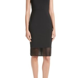 Women's Ted Baker London Lucette Mesh Detail Body Con Dress