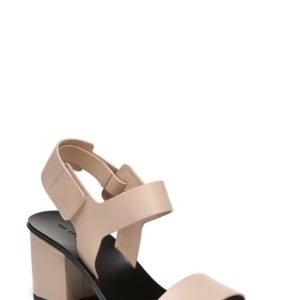 Women's Via Spiga Kamille Block Heel Sandal, Size 5.5 M - Beige