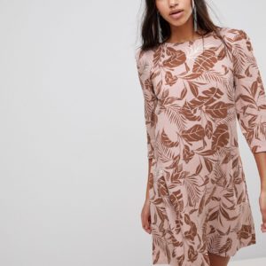 Y.A.S Floral Print Shift Dress - Pink