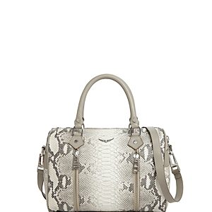 Zadig & Voltaire Sunny Small Python-Embossed-Leather Satchel