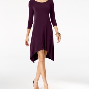 Alfani Knit Handkerchief-Hem Dress, Created for Macy's