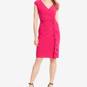 American Living Cap-Sleeve Ruffled Dress