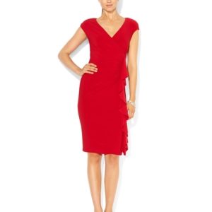 American Living Cap-Sleeve Ruffled Dress