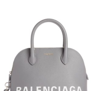 Balenciaga Ville Logo Leather Dome Satchel -