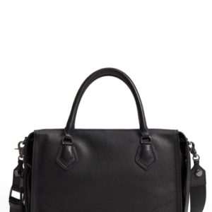 Botkier Moto Leather Top Handle Satchel - Black