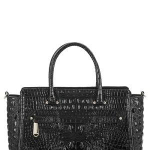 Brahmin Harper Embossed Leather Satchel -