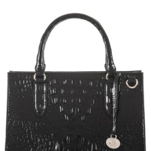 Brahmin Small Camille Embossed Leather Satchel -