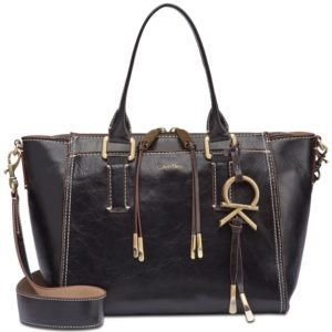 Calvin Klein Brynn Leather Satchel