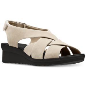 Clarks Collection Women's Cloudsteppers Caddell Jena Wedge Sandals Women's Shoes