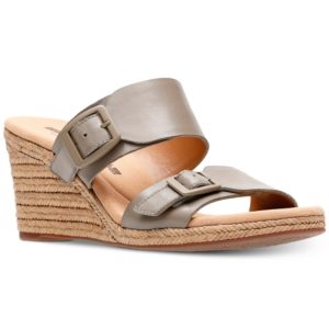 Clarks Collection Women's Lafely Devin Wedge Sandals Women's Shoes