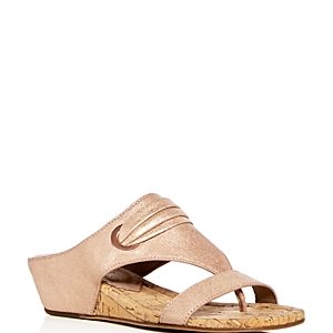 Donald Pliner Women's Dionne Leather Demi Wedge Thong Sandals