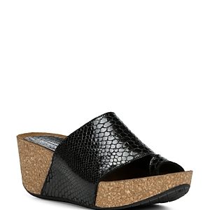 Donald Pliner Women's Ginie Embossed Leather Platform Wedge Sandals