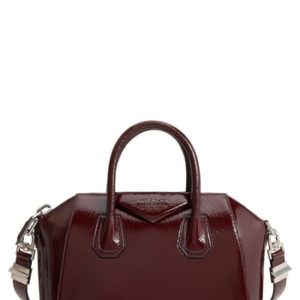 Givenchy Small Antigona Creased Patent Leather Satchel -