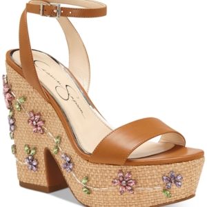 Jessica Simpson Cressia Wicker Wedge Sandals Women's Shoes