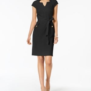 Kasper Belted Sheath Dress