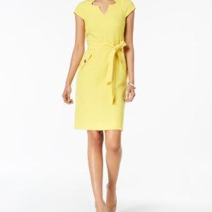 Kasper Belted Sheath Dress