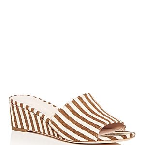 Loeffler Randall Women's Tilly Striped Wedge Slide Sandals