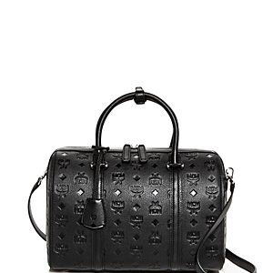 Mcm Essential Boston Embossed Monogram Medium Satchel