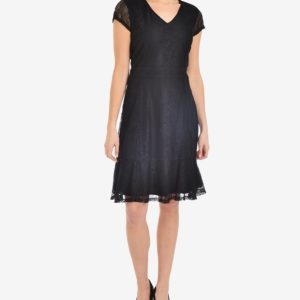 Ny Collection Lace Ruffle-Hem Dress