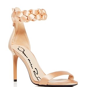 Oscar de la Renta Women's Brigit Braided Satin Ankle Strap High-Heel Sandals