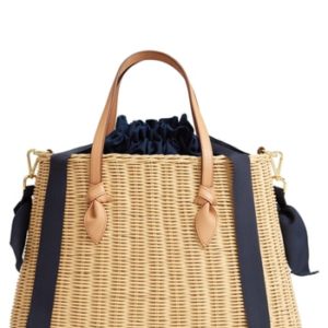 Pamela Munson Joans Rattan Top Handle Bag - Beige