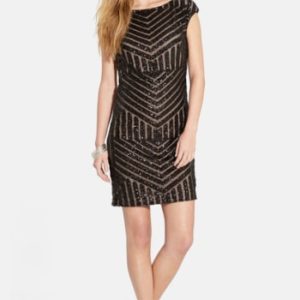 Petite Women's Lauren Ralph Lauren Geo Sequin Sheath Dress