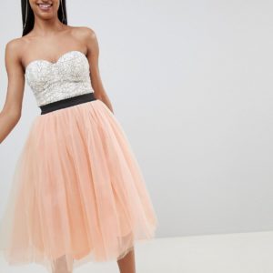 Rare bustier tutu midi dress - Cream