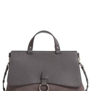 Rebecca Minkoff Medium Keith Suede & Leather Satchel - Grey