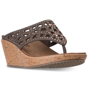 Skechers Women's Cali Beverlee - Dazzled Wedge Sandals from Finish Line