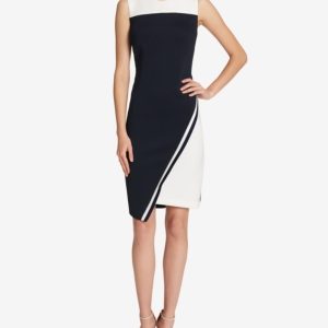 Tommy Hilfiger Colorblocked Asymmetrical Scuba Dress