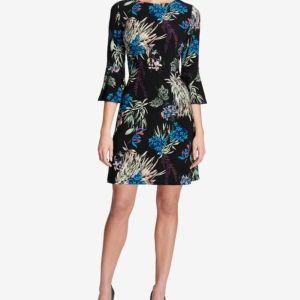 Tommy Hilfiger Printed Bell-Sleeve Dress