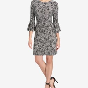 Tommy Hilfiger Printed Bell-Sleeve Dress