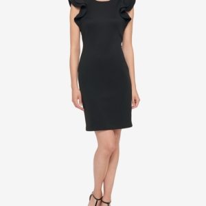 Tommy Hilfiger Ruffle-Sleeve Sheath Dress