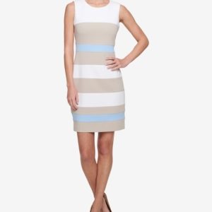 Tommy Hilfiger Striped Scuba Sheath Dress