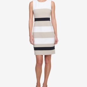 Tommy Hilfiger Striped Scuba Sheath Dress