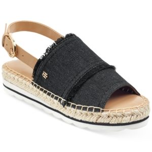 Tommy Hilfiger Women's Grove Slingback Espadrille Flatform Wedge Sandals Women's Shoes