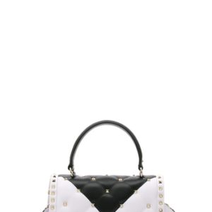 Valentino Garavani Bicolor Candystud Lambskin Top Handle Satchel -