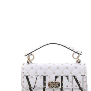 Valentino Garavani Vltn Logo Candystud Lambskin Top Handle Satchel -