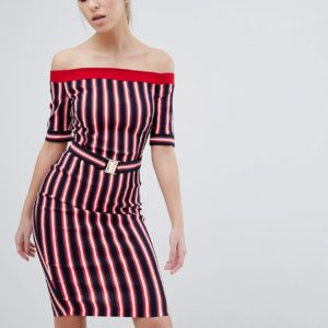 Vesper Stripe Bardot Dress - Multi