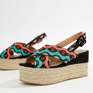 ASOS DESIGN Trio Espadrille Wedge Sandals - Multi