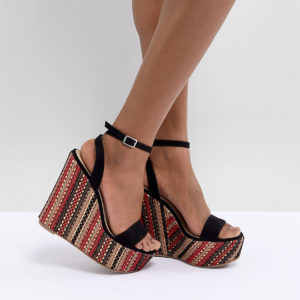 ASOS DESIGN Tropics High Sandal Wedges - Multi