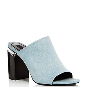 Alexander Wang Women's Avery Open Toe Denim High-Heel Sandal