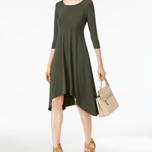 Alfani Knit Handkerchief-Hem Dress, Created for Macy's