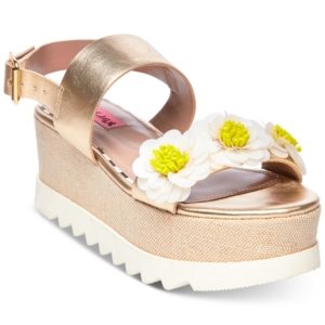 Betsey Johnson Pipper Wedge Sandals Women's Shoes